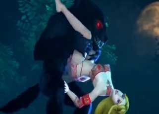 Insane 3D beast hardly fucks a zoophile