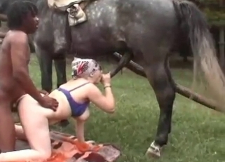Anal sex with a really kinky horse