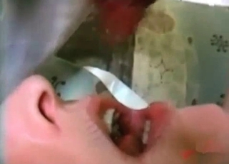 Animal jizz licked off by a cute beauty