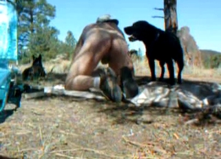 Older guy fucking a horny-ass doggo